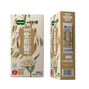 [순솔] 100% 오트밀국수 1kg (100g x 10봉) 비건면 무첨가물면 저칼로리면 제로슈가 오트밀면