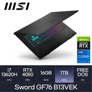 MSI GF시리즈 소드 GF76 B13VEK RTX4050 (코어i7-13620H/D5 16GB/1TB/OS미탑재) 마우스증정 HMC