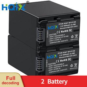 HXR-NX80 카메라 NP-FV100 듀얼 충전기 배터리 호환 소니 FDR-AX30 AXP35 AX40 AX45 AX100E AX700 PXW-Z90