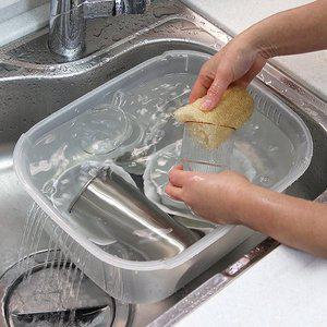 [라이프스토리]국산 깔끔한 싱크대 설거지통 사각 2개 싱크대야