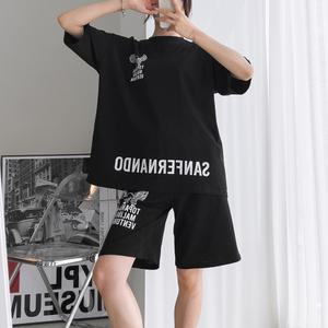 티셔츠 홈웨어 반바지 반팔 상하세트 빅사이즈 츄리닝 운동복 독수리반바지셋