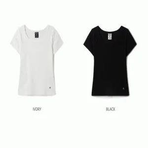 후아유 여성용 골지 스퀘어넥 반팔티 / Ribbed Square Neck T-shirt WHRAF3828F 17