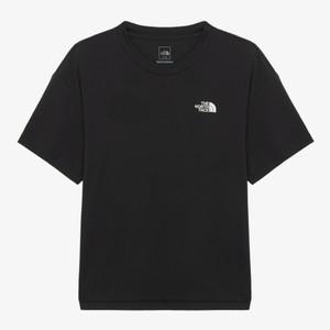 노스페이스 여자 반팔티셔츠 크롭티 25SS 여성 리커버리 세미 크롭 NT7UR81A BLK