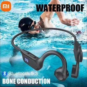 Xiaomi 무선 이어폰 뼈 전도 스포츠 수영 블루투스 호환 X7 이어 버드 용 마이크가 핸즈프리