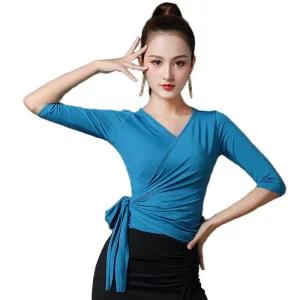 라인댄스복 상의 여성 사교 방송 모던 팬츠 여자 오프숄더 방송댄스