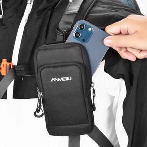 범용 방수 패스너 타입 휴대폰 거치대, 스마트폰 벨트 케이스, 배낭 여행용 1PC