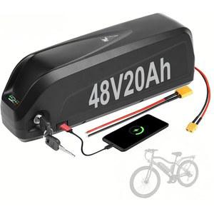 200W-2000W 전기 자전거 및 기타 모터, 세이프 락, LED 표시등, 베이스 충전기(48V 20AH)를 위한 54.6V 4A 고속 충전기 40A BMS가 장착된 배터리 48V 20A 스쿠터
