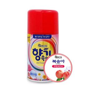 산도깨비 향기속으로 피치향 290ml 복숭아향 자동 분사기 실내 리필 방향제