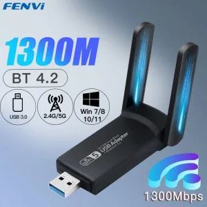 랜선젠더 FENVI USB 30 와이파이 어댑터 블루투스 42 듀얼 밴드 24G 5GHz 네트워크 카드 데스크탑 노트북용