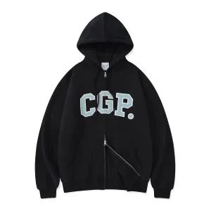 코드그라피 CODEGRAPHY CGP 아치 로고 후드 집업_블랙 CBESUTC100BK 151752