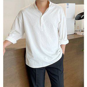 [위엔드]시어서커 헨리넥 셔츠_3color / L - 3XL size