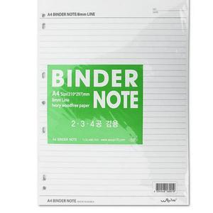 거치상장 바인더노트내지A4 상장케이스 우진 10개묶음 38 속지 2공