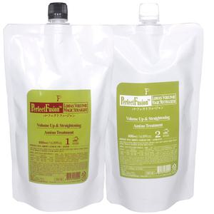 본코스메틱 퍼펙트퓨전 로하스 볼륨 매직 스트레이트 (손상모용) 500ml (2제액상타입)/ (소량구매구성) 고영양성분 아미노산,비타민 콜라겐/가늘고힘없는모발/ 국산정품