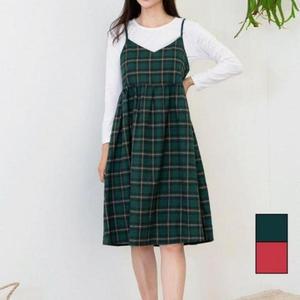 [오노마] ONM 매력적인 어깨끈 A라인 겨울원피스 패턴 원피스 체크 (S11880057)