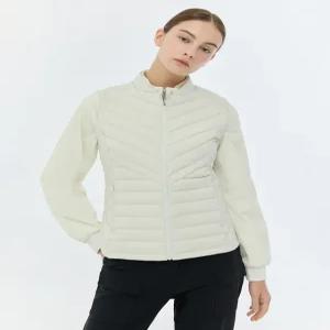 헤지스 골프 여성 23FW [스테디셀러]퀼팅 패턴 다운 베스트 (IVORY) WWJU3D701IV