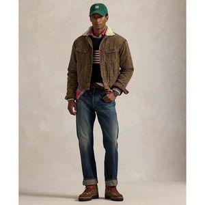 NWT 폴로 랄프 로렌 코듀로이 트러커 셰르파 라이닝 재킷 남성용 대형 Polo Purple Label