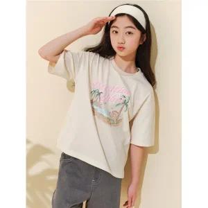 [롯데백화점]폴햄키즈 폴키베어 플레이티드 저지 그래픽 반팔티 PKF2TS2832