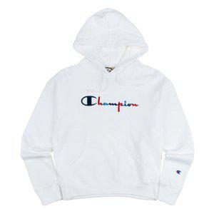 [챔피온] 리버스 위브 3컬러 스크립트 여성 후드티 화이트 GF757-Y07966-045