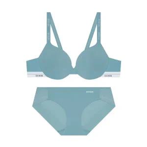 매장정품 게스 언더웨어 퓨징 라이트 볼륨 브라 팬티 세트 - 그레이블루 GEWBR121GB_BP121GB 746125