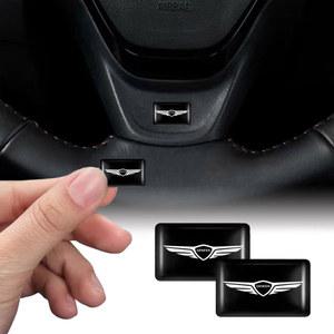 10Pcs 3D 자동차 스타일링 스티어링 휠 스티커 액세서리 Genesis G80 GV70 GV80 GV60 G70 Essentia Neolun G90 GV90