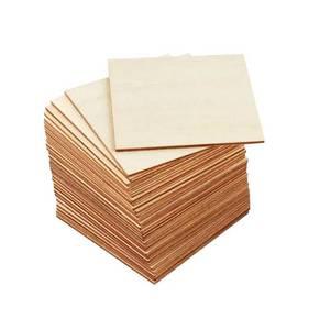 원목합판 나무 목재 합판 100개 10cm 미완성 조각 공예 그림 Scrabble 타일 컵 받침 빈 자연 사각형 컷 아