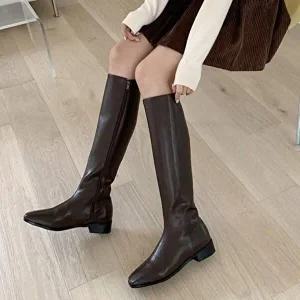 여성부츠 가을신상 부티 봄신상 봄신발 미들힐 통굽-WFFN9U6