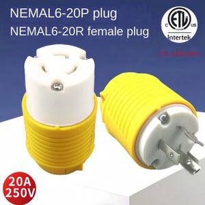 NEMA L6 20P 수컷 플러그 L6 20R 암컷 리셉터클 3 갈래 20A 250V 발전기 코드 엔드 수컷 암컷 플러그 ETL 인증