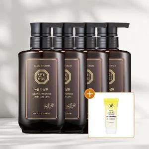 [댕기머리] 뉴골드 샴푸 500ml 4개+스킨 핏 선크림 50ml 증정