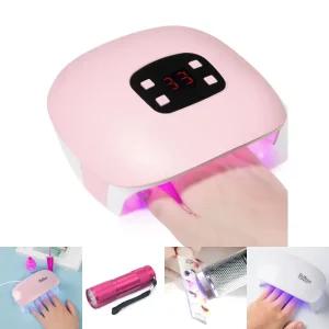 타이머 UV LED 젤네일 램프 핑크/휴대용/가정용/건조기/경화기/레진아트/네일샵/셀프/공예/핀큐어/아트