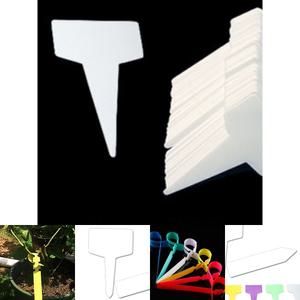 (화이트) 식물 팻말 T형 소형 200개/네임택/네임픽/네임텍/푯말/학교/주말농장/화분/수목/명찰/가드닝/원예