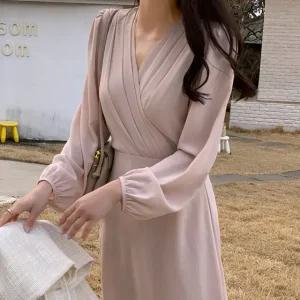 에더비 랩 셔링 롱 원피스 봄 여름 여성 봄원피스 하객룩 데일리룩
