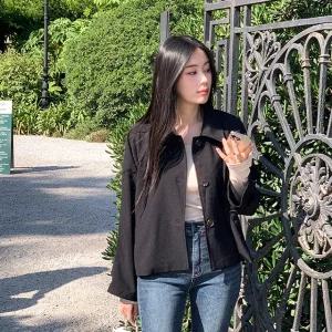 에테르 숏 트렌치 자켓 봄 여성 데일리 숏자켓 봄아우터