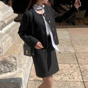 모렌 노카라 트위드 자켓 봄 여성 봄자켓 봄아우터 빅사이즈