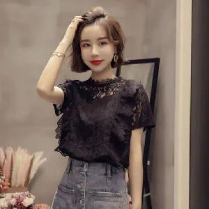 라인댄스복상의 플라워 레이스 꽃자수 살사 왈츠 라틴 블
