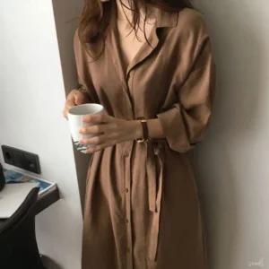 여자 트렌치 코드 외투 아우터 가을 자켓 2컬러