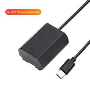 USB C타입 NP-FZ100 더미 배터리 DC 전원 AC 어댑터 커플러 소니 ILME-FX3 A6600 A7M3 A9