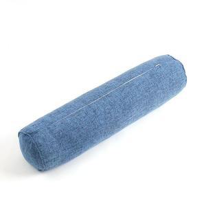 [RGO9PP3P]홈스테이 면마 원통 쿠션15x60cm 블루