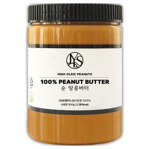 순 땅콩버터 크리미 500g X 1개 무첨가 100% 피넛버터 잼