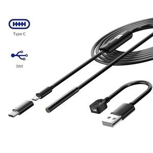 안드로이드 내시경 C타입 검사 보어스코프, USB 스네이크 카메라, 방수 6LED 조명, 안드로이드 폰 PC와 호