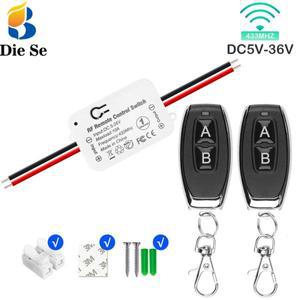 범용 RF 리모컨 무선 스위치 스마트 가전 조명 선풍기 릴레이 원격 ON OFF DC 12V 433Mhz