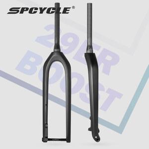 Spcycle 29er MTB 카본 포크 부스트 다운힐 산악 자전거 리지드 테이퍼드 맥스 타이어 3 0 110x15mm 1 1/8 인치 1/2