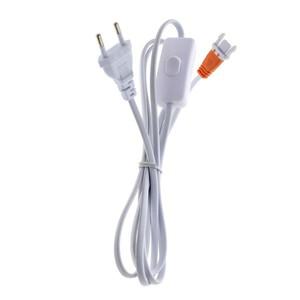 스위치가 있는 전원 와이어 220-240V 커넥터 코드 1m 공급 장치 익스텐션 LED 바 스트립