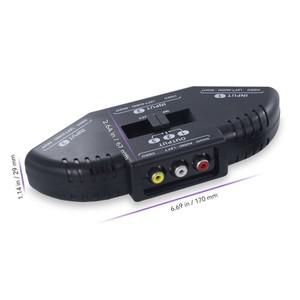 hdmi 분배기 1pc 3 방향 오디오 AV RCA 검정색 스위치 선택기 상자 분배기 (TV X-box DVD 플레이어 장치 용