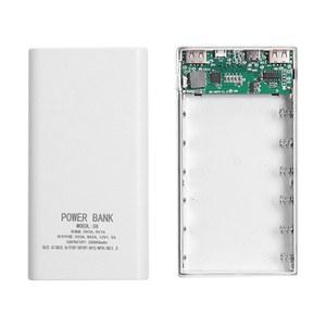 8650 배터리 POWER LOGIC 은행 상자 5V 2. A LCD 디스플레이 20000MAH POWER LOGIC 보드 6X 8650 배터리 DIY 보조베터리 케이스 흰색