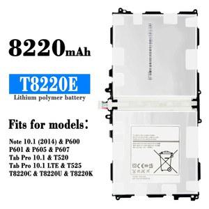 호환 8220mAh 노트 T520 T8220C T8220E 배터리 P600 10 T8220U 갤럭시 P605 태블릿 2014 삼성 SM-P601 T525 1 T8220K P607T