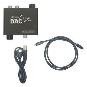 92KHZ DAC 변환기 디지털 광 동축 TOSLINK 아날로그 L R RCA 3.5 오디오 변환기 어댑터 부품 볼륨 조절 포함