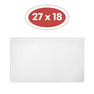 PVC 슬라이드 지퍼백 27 X 18cm / 소형 중형 대형 반투명 여행용 지퍼팩 파우치
