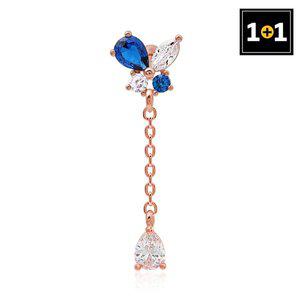 [메리그린]14K GOLD-PIN 로즈골드 피어싱 워터플라이 (한쪽판매) 1+1