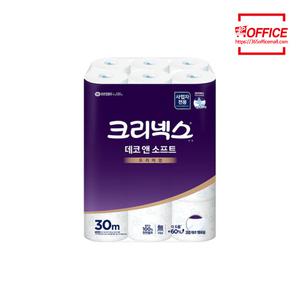 유한킴벌리 크리넥스 데코앤소프트프리미엄 30mX24롤 화장지 두루마리휴지 휴지