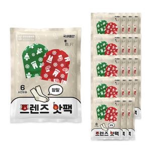 인라이프 프렌즈 파스형 양말 발 핫팩 25gx2개입 20팩세트 캠핑 휴대용 대용량 차박 핫팩